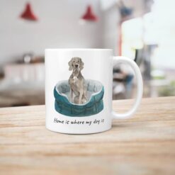 Home is where my dog is Weimaraner dog mug (Illustrated collection) 15 Home is where my dog is Weimaraner handle right kitchen