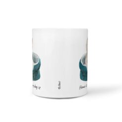 Home is where my dog is Westie dog mug (Illustrated collection) 18 Home is where my dog is Westie front view White