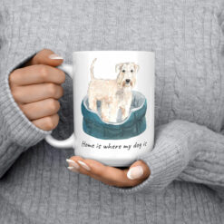 Home is where my dog is Wheaten Terrier dog mug (Illustrated collection) 14 Home is where my dog is Wheaten Terrier 15oz jumper front