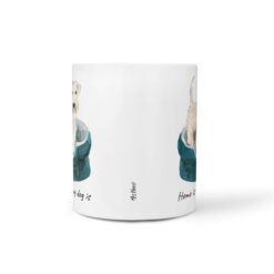 Home is where my dog is Wheaten Terrier dog mug (Illustrated collection) 18 Home is where my dog is Wheaten Terrier front view White