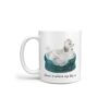 Home is where my dog is White poodle dog mug (Illustrated collection) 2 Home is where my dog is White poodle handle left White