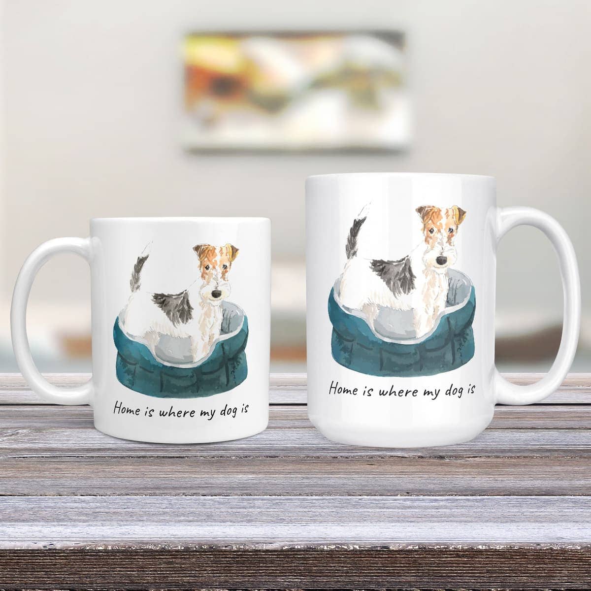 Home is where my dog is Wire Haired Fox Terrier dog mug (Illustrated collection) 5 Home is where my dog is Wire Haired Fox Terrier dog mug (Illustrated collection) - Image 3