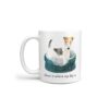 Home is where my dog is Wire Haired Fox Terrier dog mug (Illustrated collection) 1 Home is where my dog is Wire Haired Fox Terrier handle left White