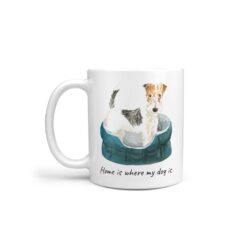 Home is where my dog is Wire Haired Fox Terrier dog mug (Illustrated collection)
