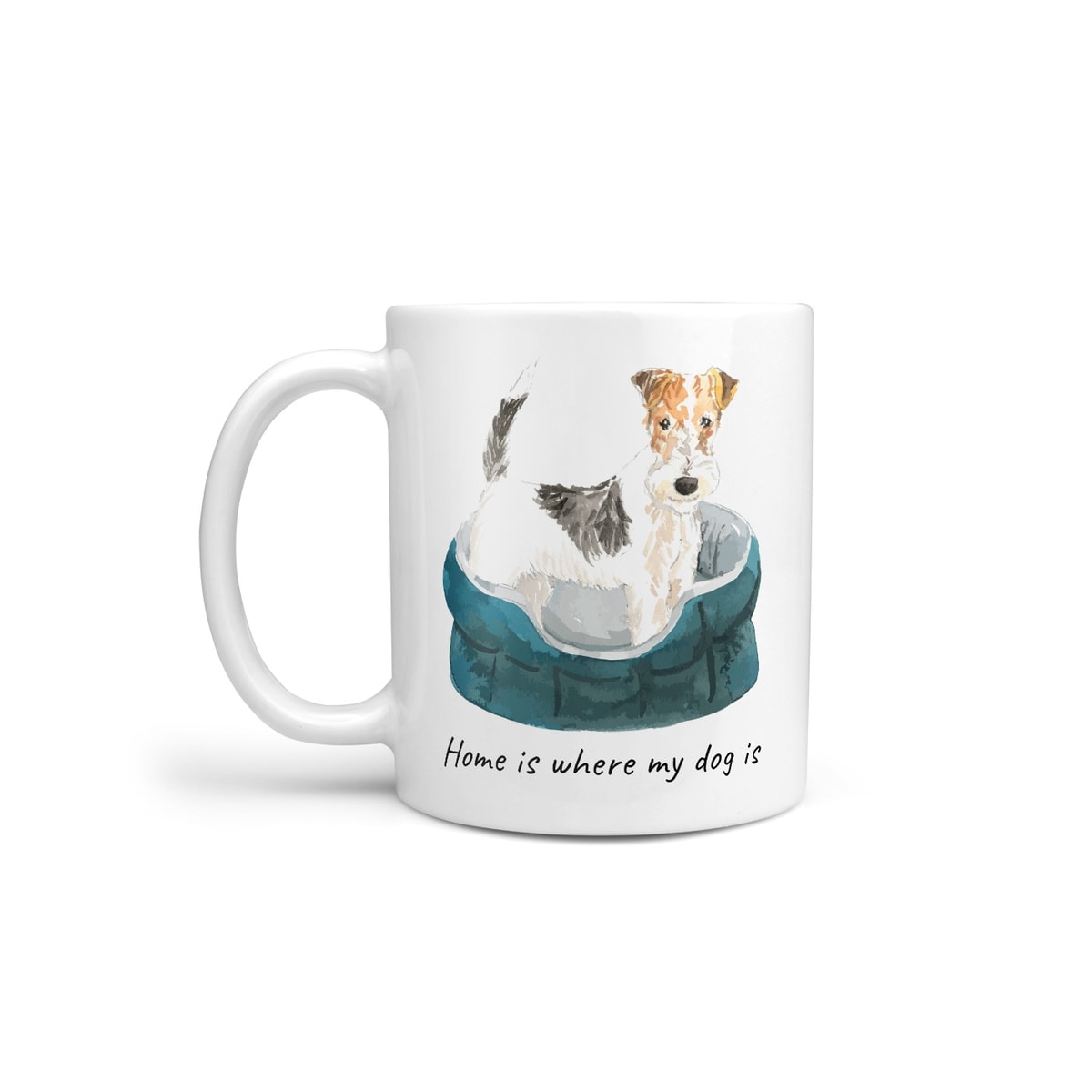Home is where my dog is Wire Haired Fox Terrier dog mug (Illustrated collection) 3 Home is where my dog is Wire Haired Fox Terrier dog mug (Illustrated collection)
