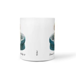 Home is where my dog is Champagne cockapoo dog mug (Illustrated collection) 18 Home is where my dog is champagne cockapoo front view White