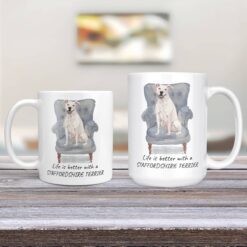 Life is better with a American Staffordshire terrier dog mug (Illustrated collection) 12 Life is better with American Staffordshire terrier Designs 11oz and 15oz comparison TV Room