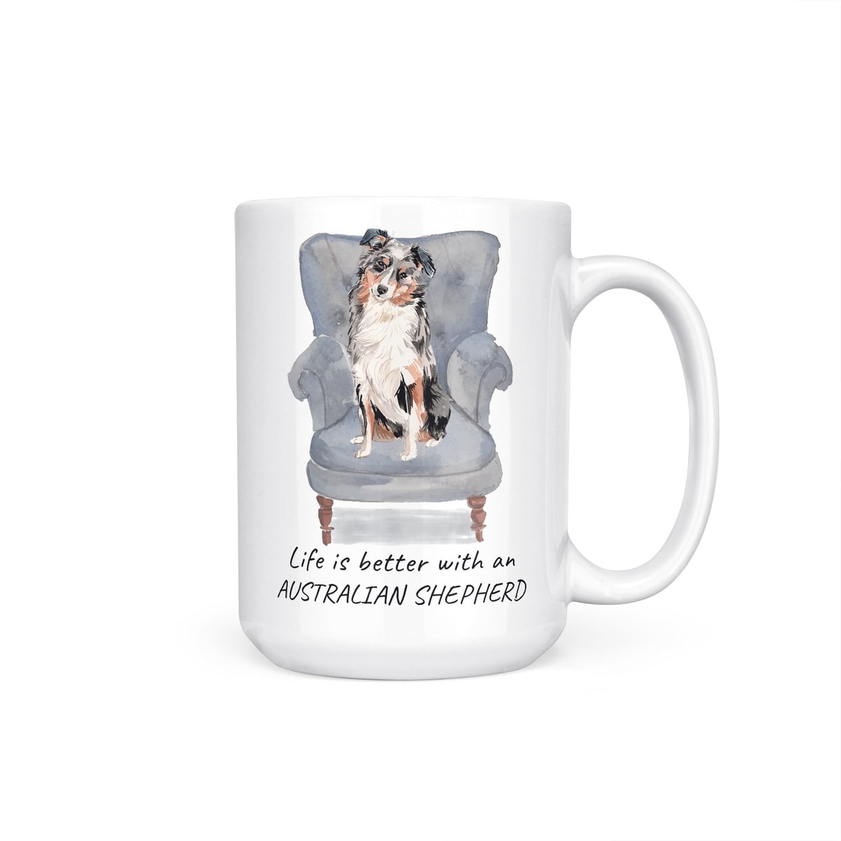 Life is better with a Australian Shepherd dog mug (Illustrated collection) 10 Life is better with a Australian Shepherd dog mug (Illustrated collection) - Image 9