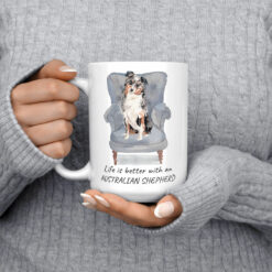 Life is better with a Australian Shepherd dog mug (Illustrated collection) 13 Life is better with Australian Shepherd 15oz jumper front