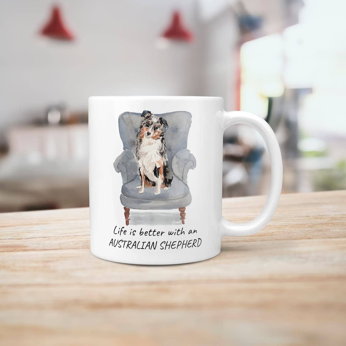 Life is better with a Australian Shepherd dog mug (Illustrated collection) 6 Life is better with a Australian Shepherd dog mug (Illustrated collection) - Image 5