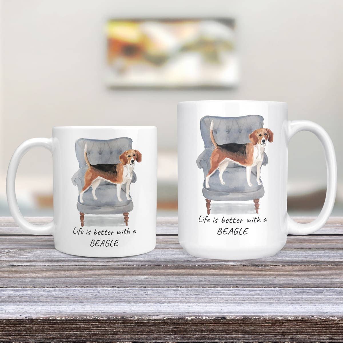 Life is better with a Beagle dog mug (Illustrated collection) 4 Life is better with a Beagle dog mug (Illustrated collection) - Image 3