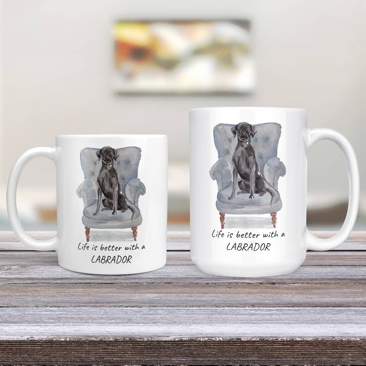 Life is better with a Black Lab dog mug (Illustrated collection) 5 Life is better with a Black Lab dog mug (Illustrated collection) - Image 3