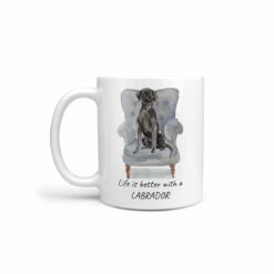 Life is better with a Black Lab dog mug (Illustrated collection)