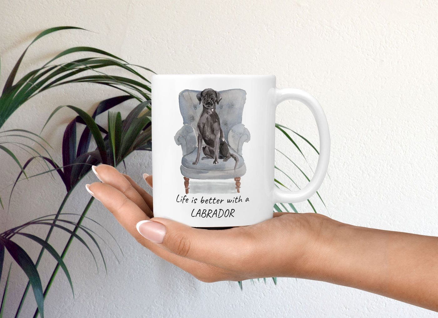 Life is better with a Black Lab dog mug (Illustrated collection) 4 Life is better with a Black Lab dog mug (Illustrated collection) - Image 2