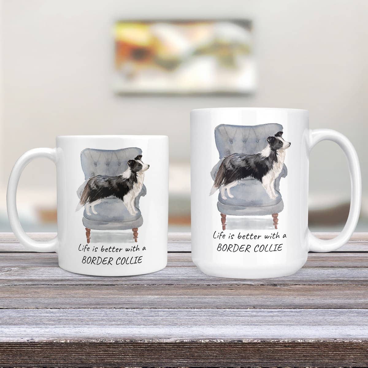 Life is better with a Border Collie dog mug (Illustrated collection) 4 Life is better with a Border Collie dog mug (Illustrated collection) - Image 3