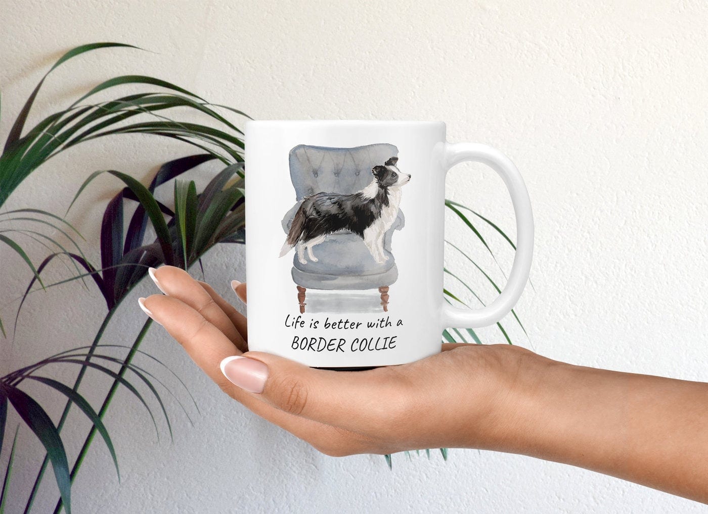 Life is better with a Border Collie dog mug (Illustrated collection) 3 Life is better with a Border Collie dog mug (Illustrated collection) - Image 2