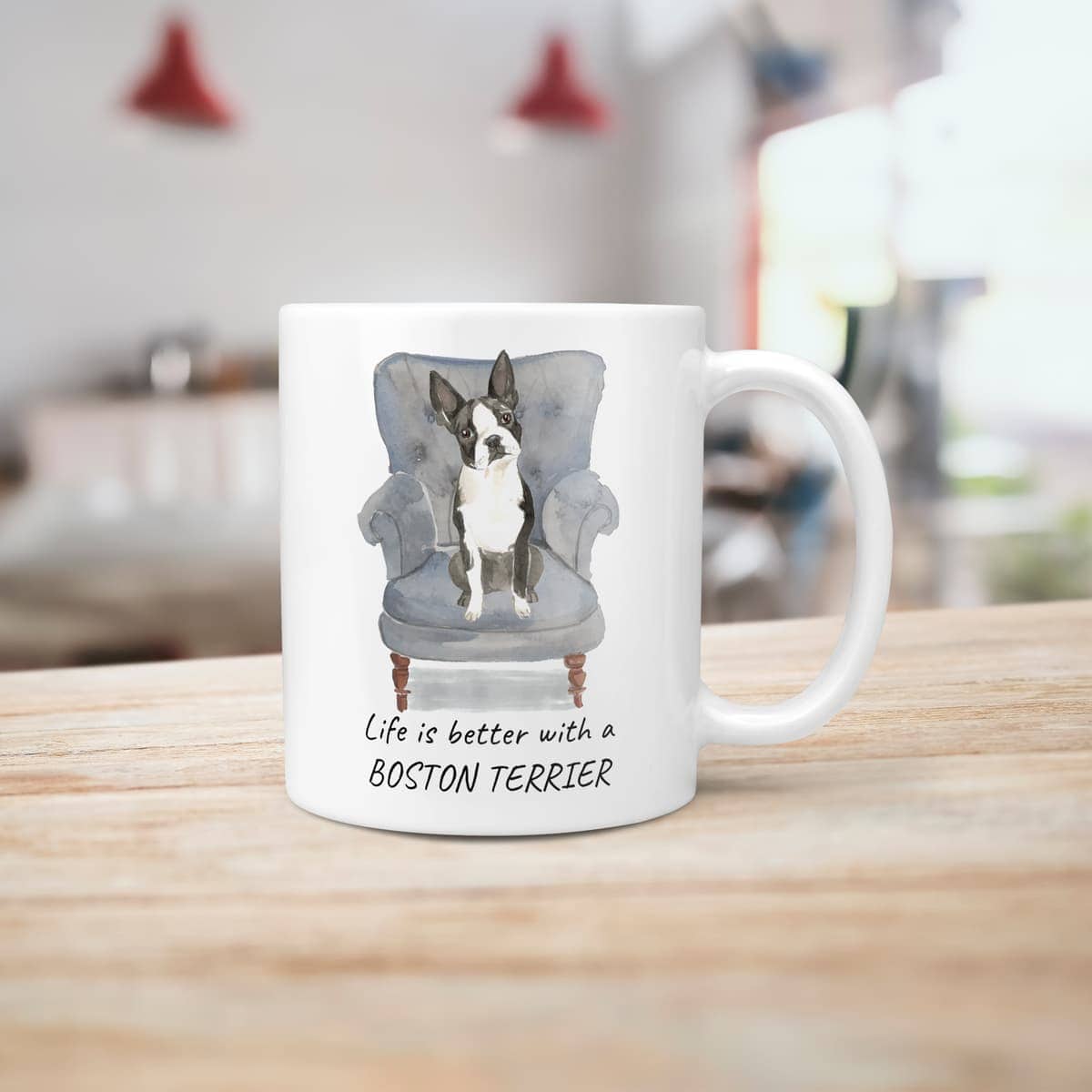Life is better with a Boston Terrier dog mug (Illustrated collection) 6 Life is better with a Boston Terrier dog mug (Illustrated collection) - Image 5