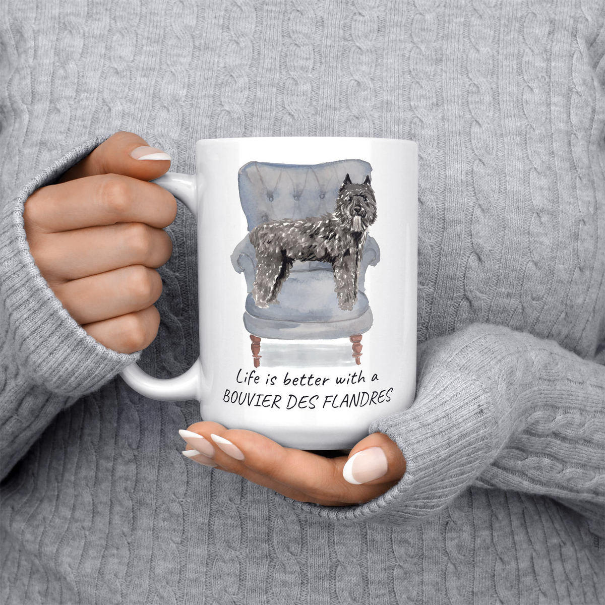 Life is better with a Bouvier des Flandres dog mug (Illustrated collection) 5 Life is better with a Bouvier des Flandres dog mug (Illustrated collection) - Image 4