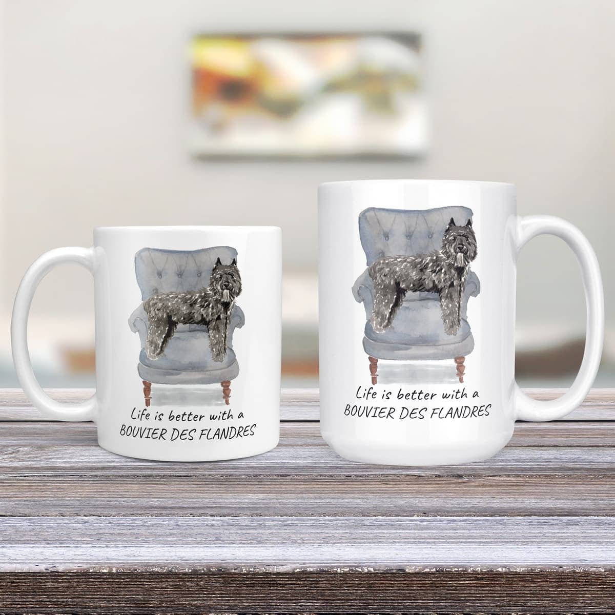 Life is better with a Bouvier des Flandres dog mug (Illustrated collection) 4 Life is better with a Bouvier des Flandres dog mug (Illustrated collection) - Image 3