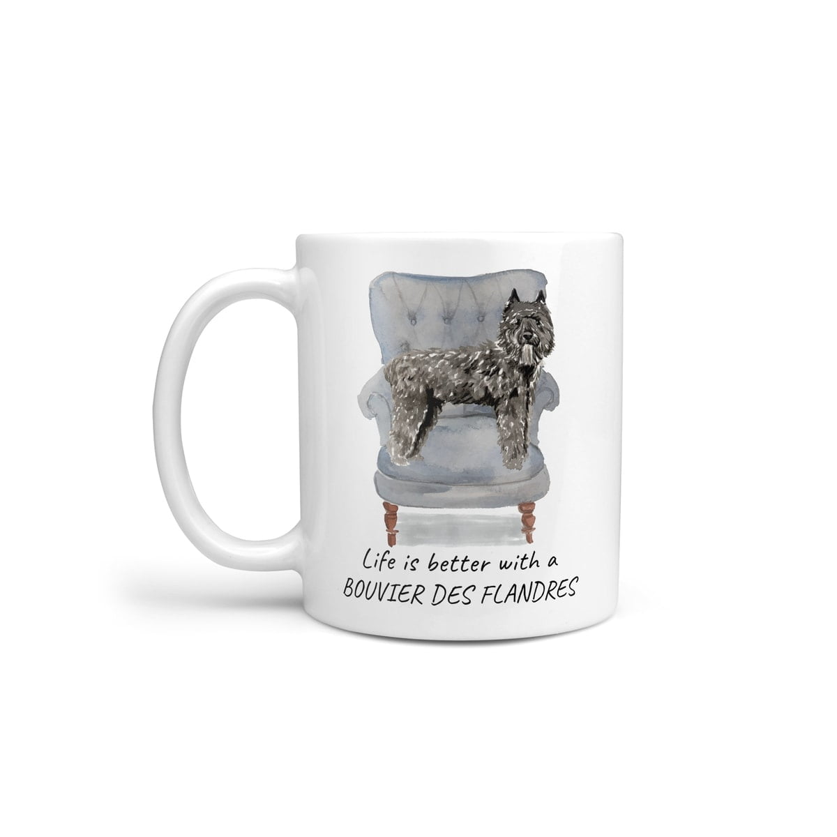 Life is better with a Bouvier des Flandres dog mug (Illustrated collection) 2 Life is better with a Bouvier des Flandres dog mug (Illustrated collection)