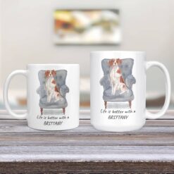 Life is better with Brittany Designs 11oz and 15oz comparison TV Room