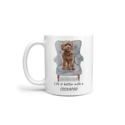 Life is better with a Brown Cockapoo dog mug (Illustrated collection)