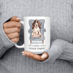Life is better with a Brown Cocker Spaniel dog mug (Illustrated collection) 14 Life is better with Brown Cocker Spaniel 15oz jumper front
