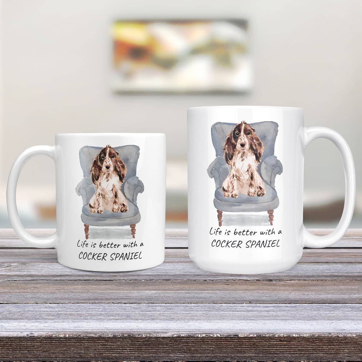 Life is better with a Brown Cocker Spaniel dog mug (Illustrated collection) 5 Life is better with a Brown Cocker Spaniel dog mug (Illustrated collection) - Image 3