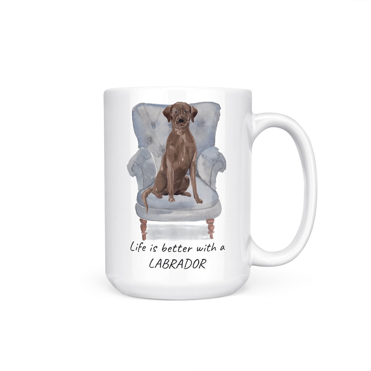 Life is better with a Brown Labrador retriever dog mug (Illustrated collection) 11 Life is better with a Brown Labrador retriever dog mug (Illustrated collection) - Image 9