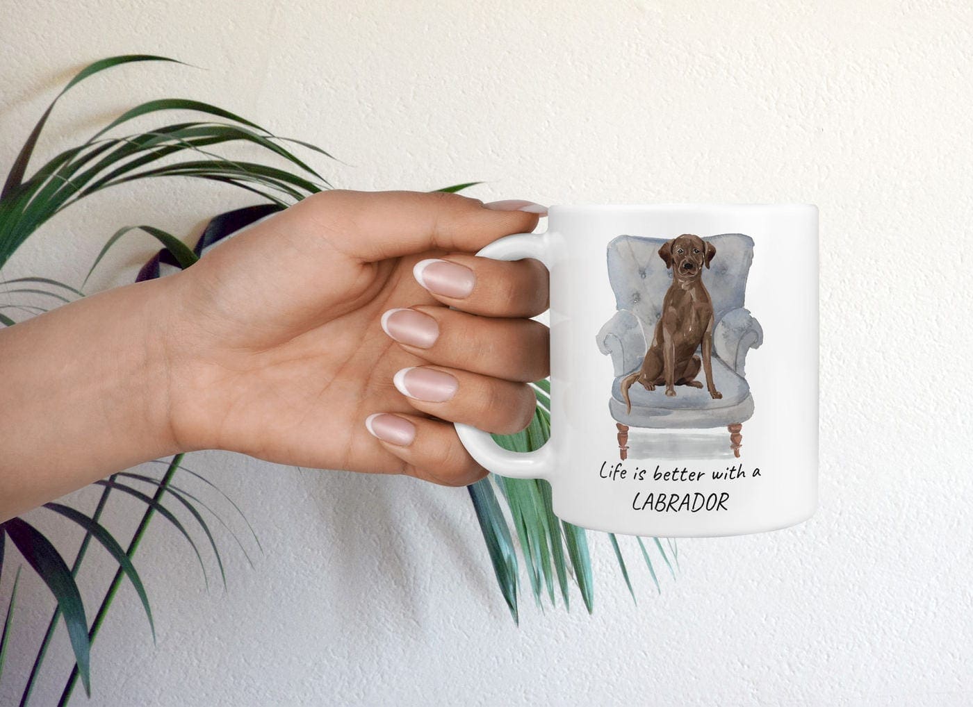 Life is better with a Brown Labrador retriever dog mug (Illustrated collection) 9 Life is better with a Brown Labrador retriever dog mug (Illustrated collection) - Image 7
