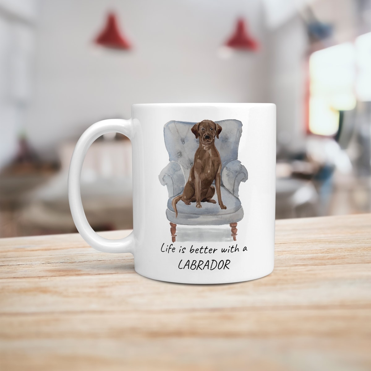 Life is better with a Brown Labrador retriever dog mug (Illustrated collection) 8 Life is better with a Brown Labrador retriever dog mug (Illustrated collection) - Image 6