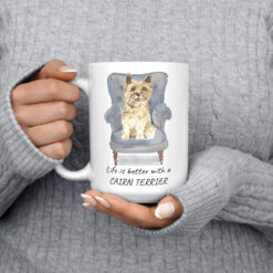 Life is better with a Cairn Terrier dog mug (Illustrated collection) 13 Life is better with Cairn Terrier 15oz jumper front
