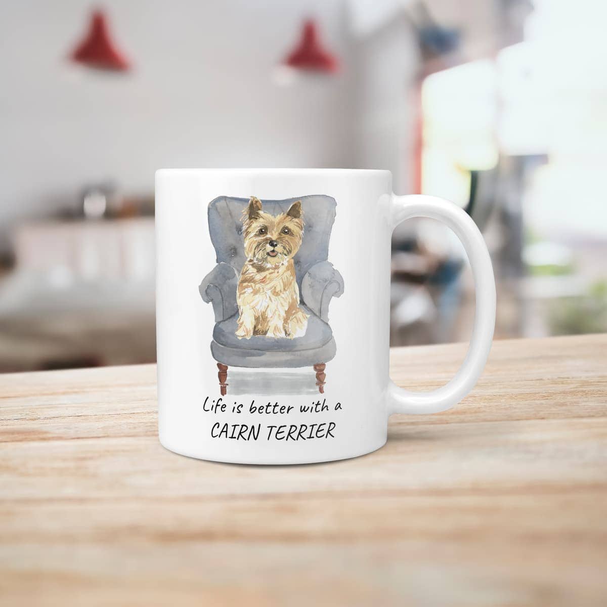 Life is better with a Cairn Terrier dog mug (Illustrated collection) 6 Life is better with a Cairn Terrier dog mug (Illustrated collection) - Image 5