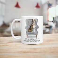Life is better with a Catahoula Leopard Dog dog mug (Illustrated collection) 15 Life is better with Catahoula Leopard Dog Designs handle left kitchen