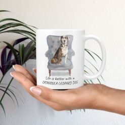Life is better with a Catahoula Leopard Dog dog mug (Illustrated collection) 11 Life is better with Catahoula Leopard Dog Designs mug in hand plant
