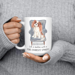 Life is better with a Cavalier King Charles Spaniel dog mug (Illustrated collection) 13 Life is better with Cavalier King Charles Spaniel 15oz jumper front