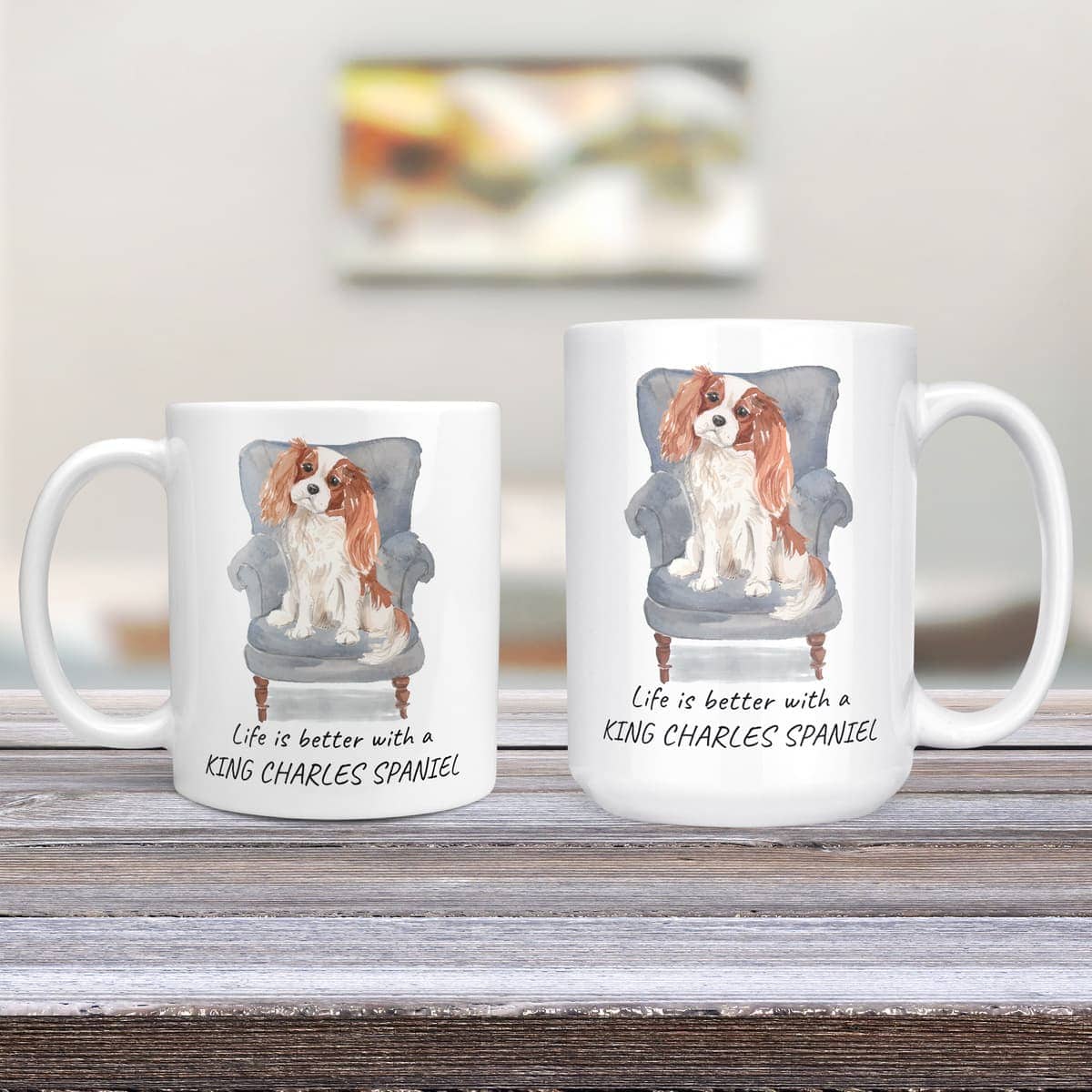 Life is better with a Cavalier King Charles Spaniel dog mug (Illustrated collection) 4 Life is better with a Cavalier King Charles Spaniel dog mug (Illustrated collection) - Image 3