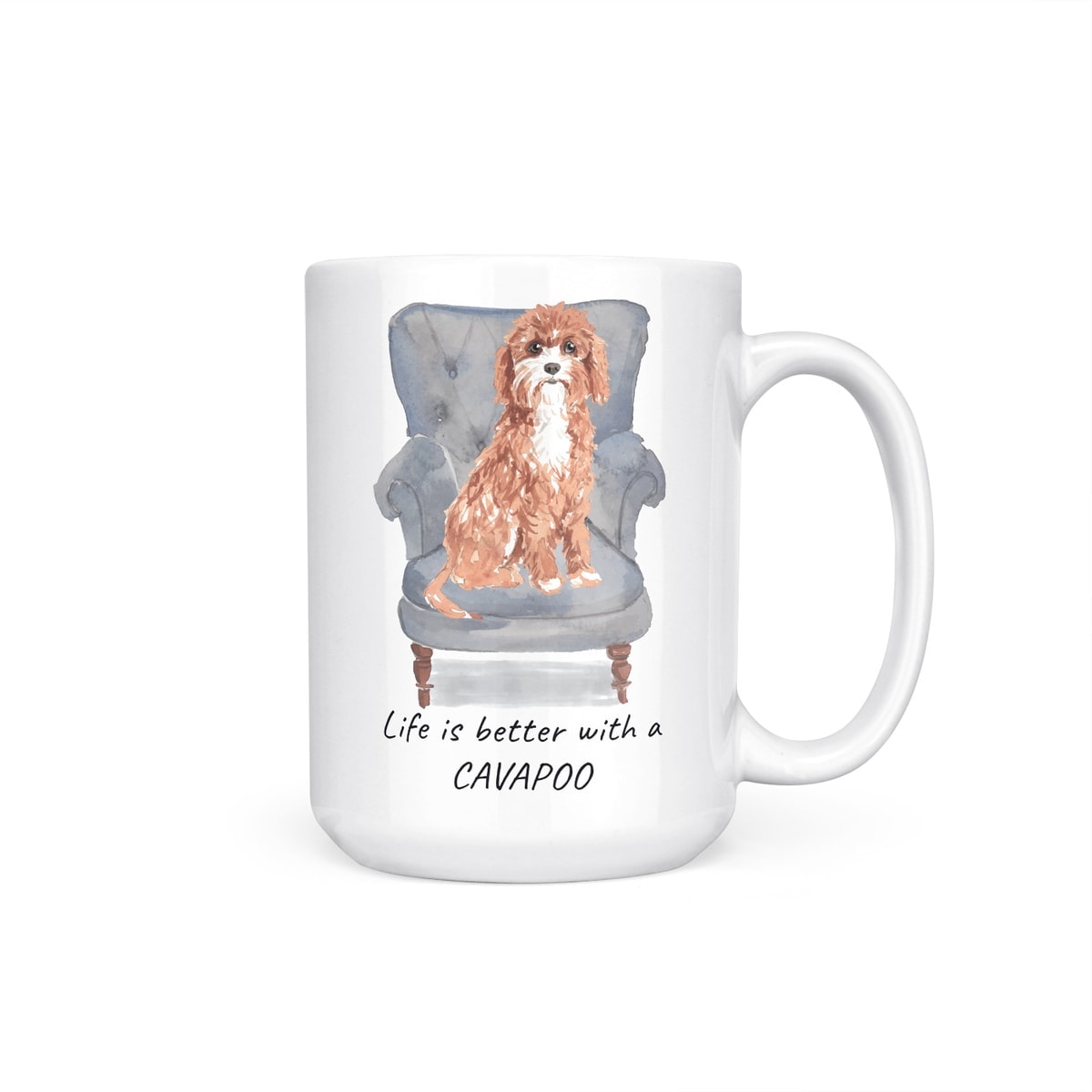 Life is better with a Cavapoo dog mug (Illustrated collection) 10 Life is better with a Cavapoo dog mug (Illustrated collection) - Image 9