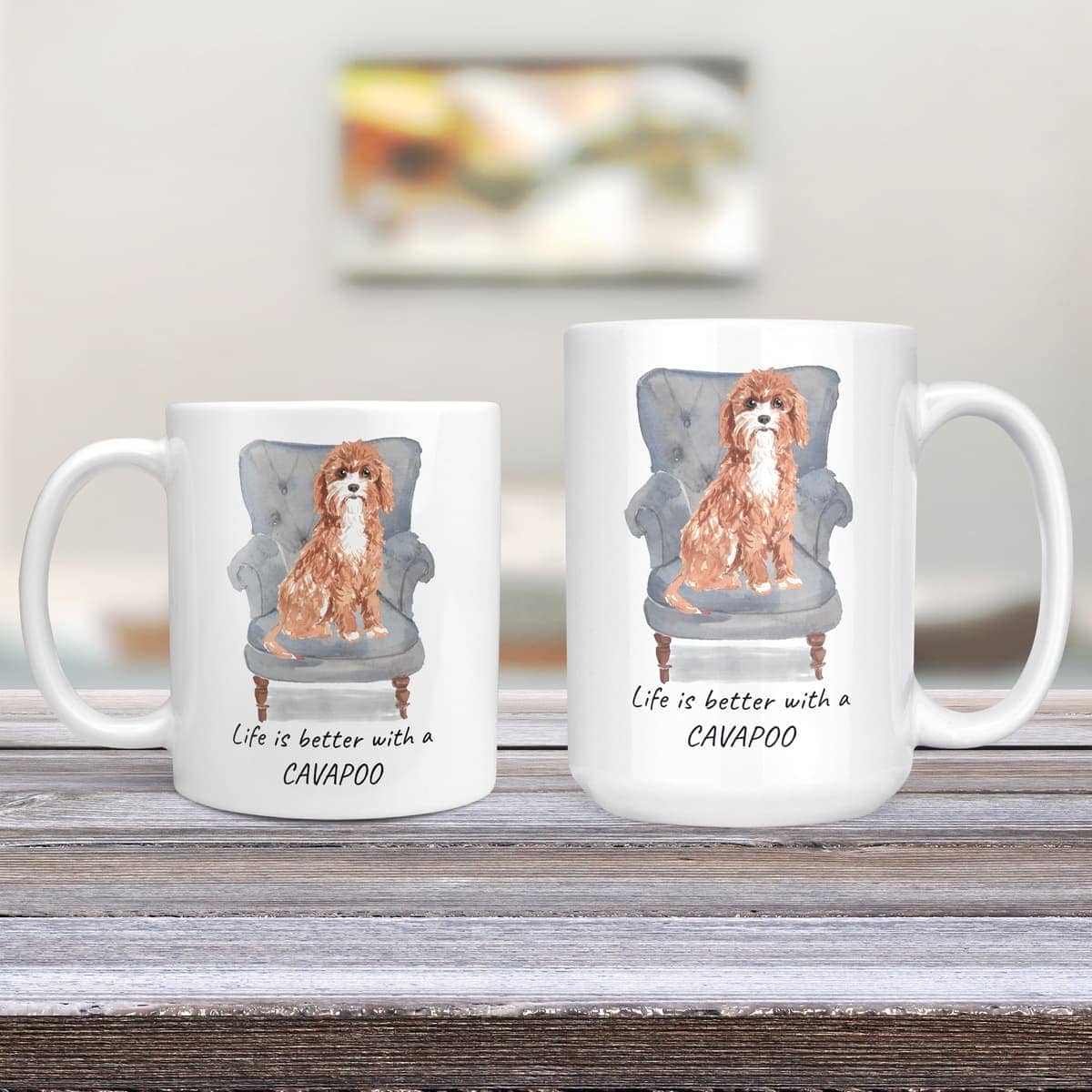 Life is better with a Cavapoo dog mug (Illustrated collection) 4 Life is better with a Cavapoo dog mug (Illustrated collection) - Image 3