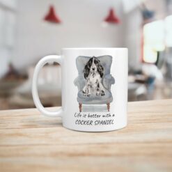 Life is better with Cocker Spaniel Designs handle left kitchen