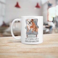 Life is better with English Bulldog Designs handle left kitchen