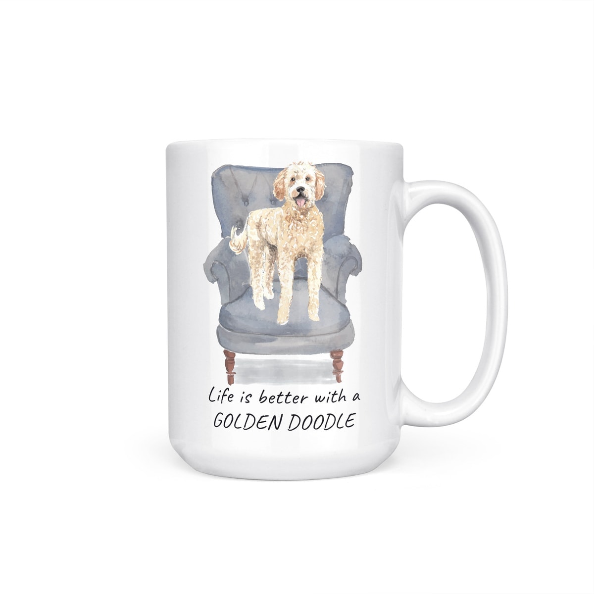 Life is better with a Golden Doodle dog mug (Illustrated collection) 10 Life is better with a Golden Doodle dog mug (Illustrated collection) - Image 9
