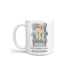 Life is better with a Golden Doodle dog mug (Illustrated collection)