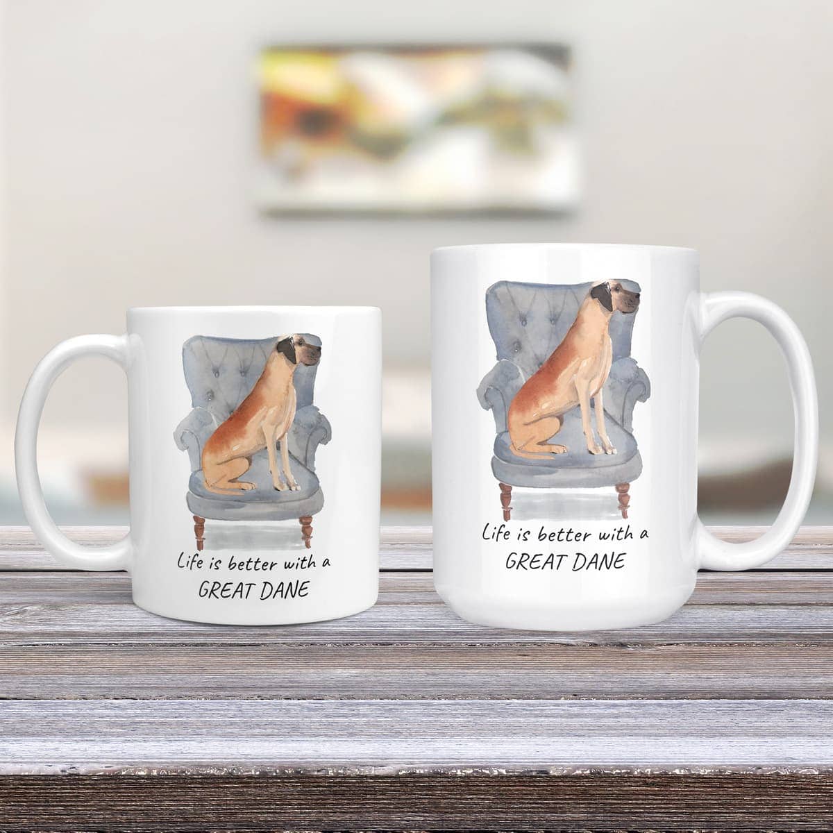 Life is better with a Great Dane dog mug (Illustrated collection) 4 Life is better with a Great Dane dog mug (Illustrated collection) - Image 3