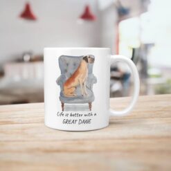 Life is better with a Great Dane dog mug (Illustrated collection) 14 Life is better with Great Dane Designs handle right kitchen