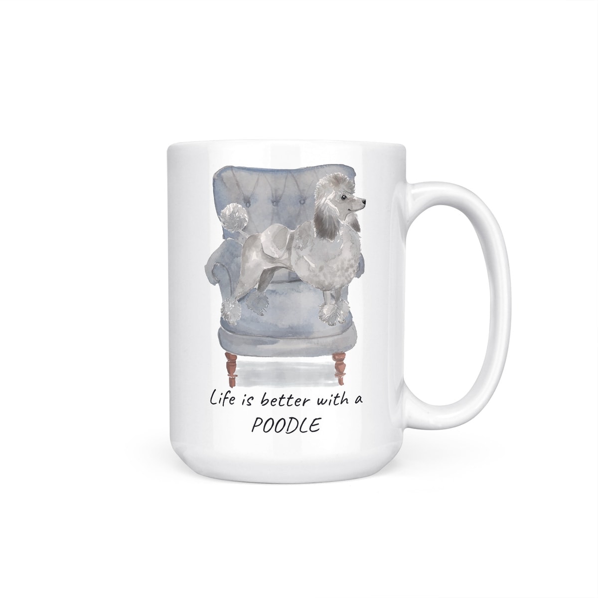 Life is better with a Grey Poodle dog mug (Illustrated collection) 11 Life is better with a Grey Poodle dog mug (Illustrated collection) - Image 9