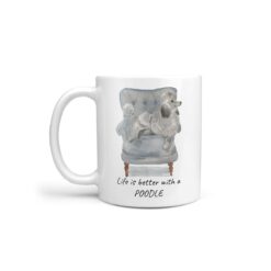 Life is better with a Grey Poodle dog mug (Illustrated collection)