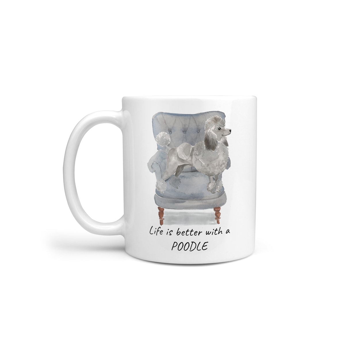Life is better with a Grey Poodle dog mug (Illustrated collection) 3 Life is better with a Grey Poodle dog mug (Illustrated collection)