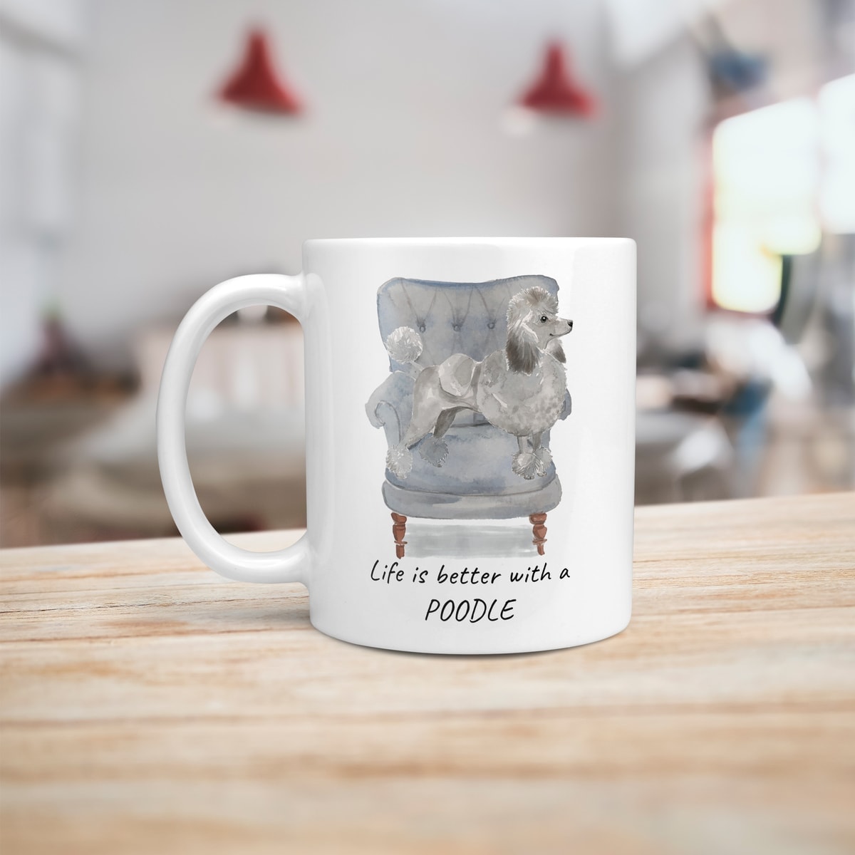 Life is better with a Grey Poodle dog mug (Illustrated collection) 8 Life is better with a Grey Poodle dog mug (Illustrated collection) - Image 6