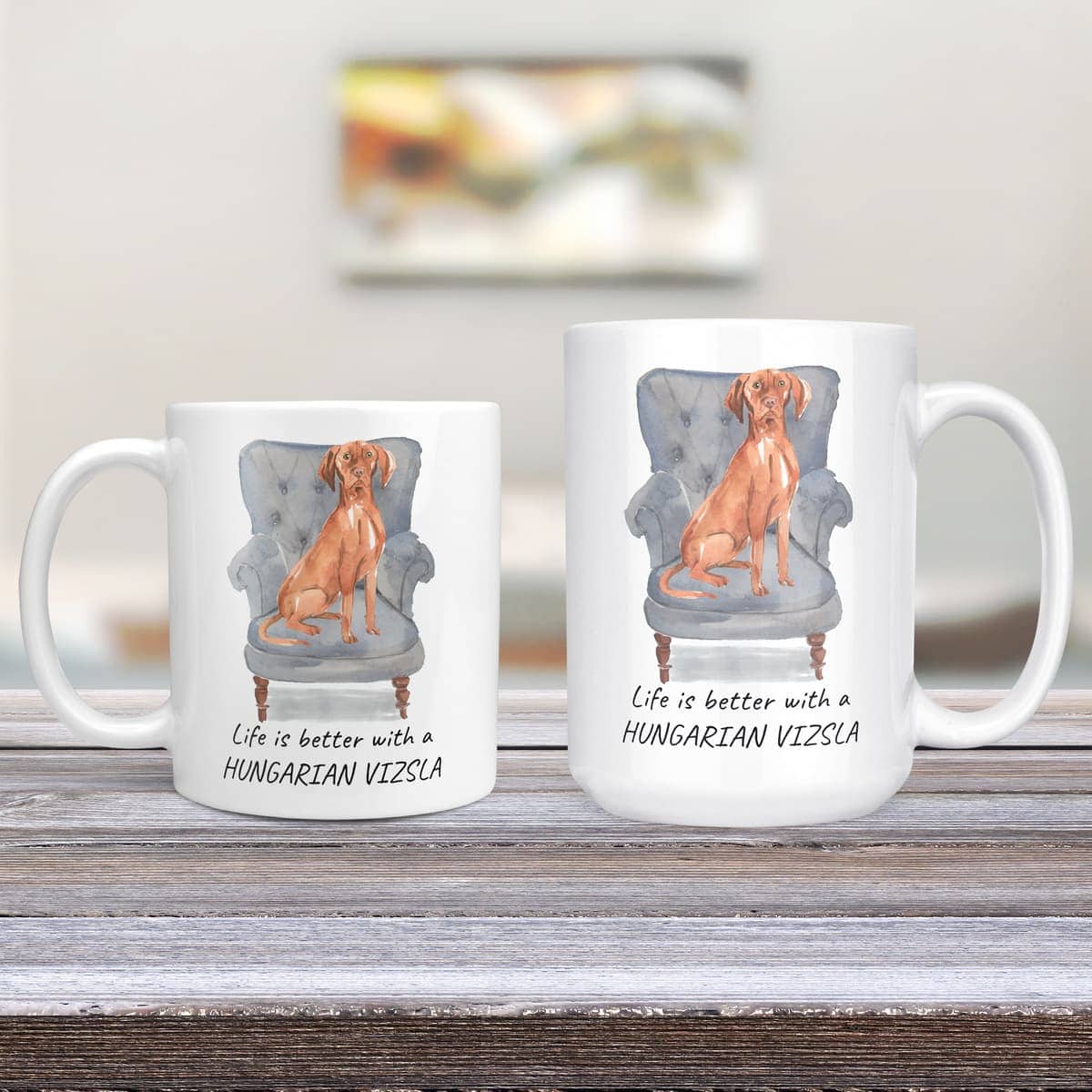Life is better with a Hungarian Vizsla dog mug (Illustrated collection) 4 Life is better with a Hungarian Vizsla dog mug (Illustrated collection) - Image 3